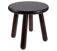 COLLBATH Tabouret Rond en Bois Marron Style Rustique Classique à Quatre Pieds, Tabouret Multifonction Stable et Élégant pour Intérieur et Chambres