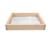 COLLBATH Tamis à Compost en Bois Naturel avec Design Ergonomique pour Jardinage Professionnel et Amélioration du Sol Beige, Tamis à Terre Solide pour Jardins