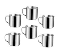 COLLBATH Tasses À Expresso Gobelets 6Pcs Gobelet Inox Gobelet Doseur Enfant Inox Sans Anse Tasses De Boissons Chaudes Mini Tasses À