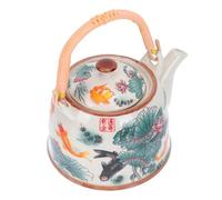 COLLBATH Théière Porcelaine Rétro Résistante Chaleur avec Poignée Isolante Théière Céramique pour Maison et Bureau Infuseur Adapté pour Thé Oolong et Café