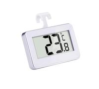 COLLBATH Thermomètre Digital pour Réfrigérateur et Congélateur Haute Précision Étanche Affichage avec Aimant Support et Crochet Plage C Blanc