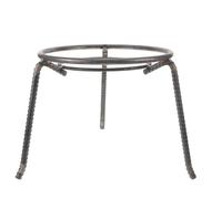 COLLBATH Trépied de Camping pour Cuisiner : Support de Casserole Rond en Acier Multi-usages - Support d'angle pour chaudière pour Camping en Plein air, Pique-, feu de Camp, Cuisson - Support pour