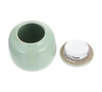 COLLBATH Urne Funéraire Céramique Ronde Mini Urne pour Cendres Animaux Boîte de Conservation Maison Multifonction Pot Décoratif et Facile à Nettoyer