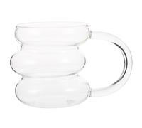COLLBATH Verre à Boire Transparent Ondulé Résistant Haute Température pour Bières Jus et Créative pour Maison Bar et Ktv