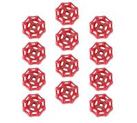COLLBATH Volants à Main en Acier Inoxydable Rouge, Lot de 12 Pièces, Poignée Plate pour Vanne, Flux de Fluide Non Bloqué, Usage Industriel et Quincaillerie de Portails