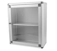 COLLBATH Wall Mounted Medicine Cabinet Medium Transparent Window Space Saving Emergency Storage Box for Banks Offices and Lost Items