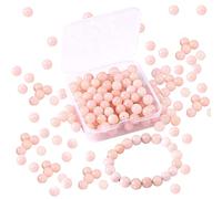 Colle 8mm Perles Pierre Naturelles Pierre Perles DIY Perle Kit Lithothérapie pour la Fabrication Bijoux Bricolage Artisanat Bracelet,Boucle d'oreille, Collier Cadeau pour la Saint-Valentin