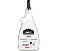 Ponal Classic Holzleim, colle à bois prête à l'emploi avec une grande résistance au collage pour les collages de montage, de surfaces et de joints, flacon de 225 g de colle de bricolage transparente.