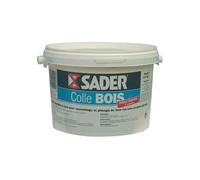 Sader Colle à Bois Prise Rapide 2 min - Colle Forte pour Tous Bois et Dérivés - Intérieur - Transparente après Séchage - Colle en Pot Applicable au Pinceau - Sans Solvant - Seau Plastique de 2,5 kg