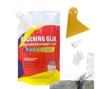 Colle à calfeutrer pour béton | 500 g de mastic pour béton pour réparation de fissures | Scellant de réparation imperméable pour dalles de béton | Colle à calfeutrer Type résistant aux intempéries