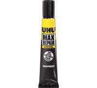 UHU Max Repair power - Colle extra puissante et flexible, transparente, idéale pour les chaussures, le caoutchouc, le cuir, tube 20g
