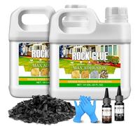Colle à Gravier Extérieur avec colorant, 2L Liant pour Gravier Prêt à l'Emploi - Fixation Permanente Cailloux Écorces Pierres, pour jardins, cours, patios, rochers, paillis, cailloux et paille de pin