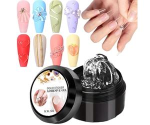 Colle à ongles gel solide 5g agent adhésif à séchage rapide | Gel permanent pour les ongles pour Noël Sortir ensemble Voyage Maison Salon Studio pour Filles Femmes Femmes Épouses