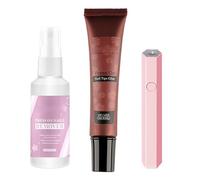 Colle à ongles solide - Tube de colle efficace et durable - Colle forte sur les ongles - Colle à ongles solide - Gel de construction massif - Herbe de dissolvant multifonction