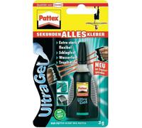 Colle à prise instantanée - PATTEX - Pattex Ultra Gel - Sans solvant - 3 g (tube) - Flexible et étanche