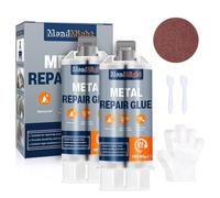 Colle à Réparer Métallique de 160g - Adhésif Époxy Haute résistance pour Métal, Plastiques, Inox, Alliage d'Aluminium - Résistant aux Hautes Températures - Parfaite pour le Bricolage