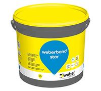 Colle acrylique pour sols souples et textile, 13kg, hautes performances, sans solvant, WEBERBOND STAR, WEBER