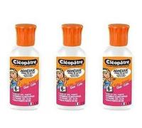 Colle adhésive - Transparente - Cléopâtre - Adhésive - 3 flacons de 55g avec embout