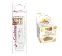 Colle alimentaire en tube + paillettes dorées