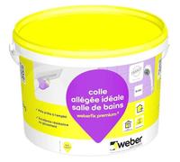 Colle allégée pour carrelage spéciale salle de bain WEBER.FIX PREMIUM ² (D2 ET) - Le Seau de 5 Kg - BLANC