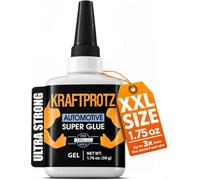 ARKA - KRAFTPROTZ AUTOMOBIL 50 g | Colle Super Glue épaisse | Colle automobile transparente | Idéal comme colle à plastique, colle à textile, colle à verre, colle à cuir, colle à bois, etc.