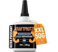 Colle Automobile Gel 50 g - Super Glue Habitacle Plastique ABS | sans coulure, comble les espaces, imperméable, chaleur, embout anti-dessèchement, fibre de verre, ABS, métal, caoutchouc
