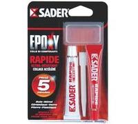 Sader Colle époxy bi-composant à prise rapide - 2 tubes de 15 ml