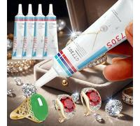 Colle Bijoux,Strass a Coller,4pcs Colles Bijouxs Transparente,Colles Bijoux Tissu pour Coller,Rhinestone Glue,Adhésive Artisanale,Colle Artisanale Pour Fabrication, travaux manuels