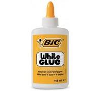 BIC Colle blanche – Idéale pour le bois et le papier – 118 ml