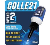 Colle Blanche Vinylique Super Glue Colle21-125 ml, colle à bois ultra forte, extra résistante pour menuiserie, bricolage et travaux de précision (Colle blanche vinylique 125 ml)