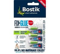 Colle BOSTIK Fix & Glue Liquide Sans Odeur Sans Solvant - 3 tubes de 1 g
