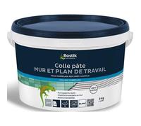 Bostik Colle carrelage spéciale mur et plan de travail – pâte prête à l'emploi – blanc – seau 3 kg