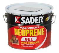 Colle contact néoprène gel - SADER - 2.5 L - Prise immédiate - Résistante à la chaleur - Résistante à l'humidité