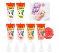 Colle Crème, Kit de 6 Couleurs pour Travaux Manuels, Artisanat, Scrapbooking, Bijoux, Nail Art, Gâteau, Papeterie, Téléphone Portable, Argile, Lampes Artisanales, Pendentifs