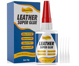 Colle Cuir Ultra Forte 35g - Colle Transparente et Imperméable pour Réparer Chaussures, Canapés, Meubles, Sièges Auto, Sacs, Vestes - Séchage Rapide, Spécial Cuir et Similicuir