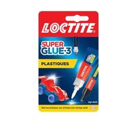 Loctite Super Glue-3 Colle transparente pour tous plastiques, séchage immédiat – tube 2g + stylo 4ml