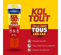 Colle de fixation et d'étanchéité - CYANOLIT - Blanc - Tube 125 ml - Polyvalente - Haute résistance et flexible