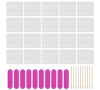 Colle De Manucure Transparente 20 Pièces, Avec 10 Bâtons De Manucure, 10 Limes À Ongles, Colle Transparente Pour Patchs À Ongles, Patchs De Gel Imperméables, Outils De Manucure
