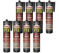 Colle de montage - Pattex - Fix Bois 385g - Lot de 8 - Intérieur - Résistante à l'eau - Sans solvant
