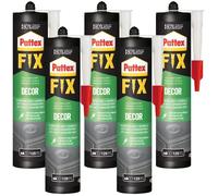 Colle de montage - Pattex - Fix Decor 5x380g - intérieur bois plâtre céramique étanche souple