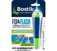 Bostik Kit colle réparation Fix & Flash – Colle photoactive transparente – 1 applicateur + tube 5 g