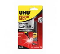 Colle de réparation instantanée liquide - Power Glue Control 3 g Uhu
