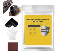 Colle de réparation pour fer, mastic époxy pour acier plastique, colle haute résistance pour réparation de métaux, étanche et résistante à la chaleur, pour acier, aluminium, tuyaux (BLACK)