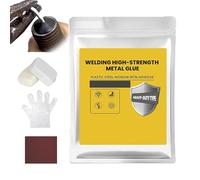 Colle de réparation pour fer, mastic époxy pour acier plastique, colle haute résistance pour réparation de métaux, étanche et résistante à la chaleur, pour acier, aluminium, tuyaux (WHITE)