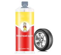 Colle de réparation pour métal | Colle de soudure 95 g résistante aux hautes températures | Pâte de réparation haute performance pour en acier et aluminium - Lame de polissage fixe