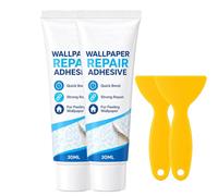 Colle De Réparation Pour Papier Peint Haute Résistance Avec Spatule,1.01 Oz (2pcs)