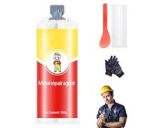 Colle de Réparation Universelle à Séchage Rapide et Ultra-Résistante, Adhésif De Soudage pour Métaux Haute Résistance, Acier, Céramique, Acrylique et Appareils Ménagers (1 pièce)