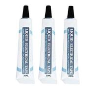 Colle de ruban isolant liquide, 3 pièces ruban d'étanchéité électrique liquide pâte de réparation de câble de données étanche (Noir)