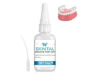 Colle Dentaire Extra Forte, Ciment Dentaire, colle pour Appareil Dentaire Cassé, Résistante À Chaleur et À L'eau, Colles Dentaire pour Dentisterie Laboratoire Dentaire et L'artisanat, 50g
