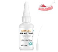 Colle Dentaire Extra Forte, Colle pour Appareil Dentaire Cassé, Ciment Dentaire, Séchage Rapide, Qualité Alimentaire, 50g